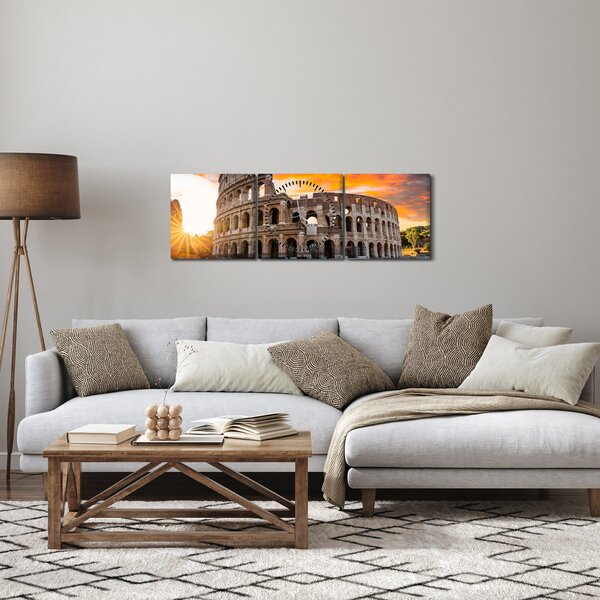 Kép - Colosseum Rómában (órával) (90x30 cm)