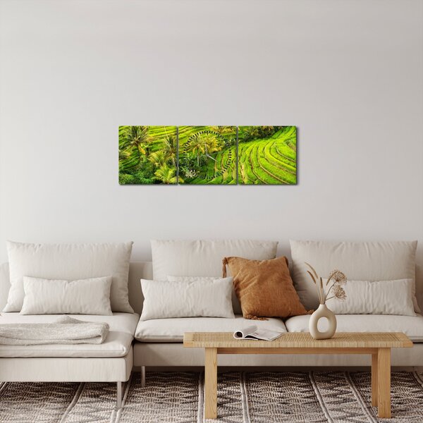 Kép - Rizs teraszok (órával) (90x30 cm)