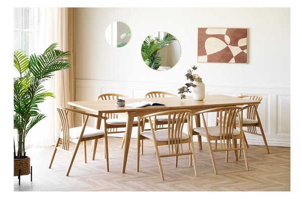 Bővíthető étkezőasztal hosszabbító asztallappal tölgyfa dekorral 90x180 cm Darwin – House Nordic