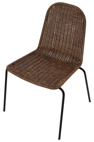 Étkezőszék kétdarabos szettben ROXTON Rattan Sötétbarna