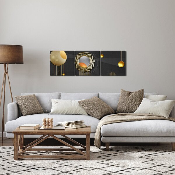 Kép - Absztrakció (órával) (90x30 cm)