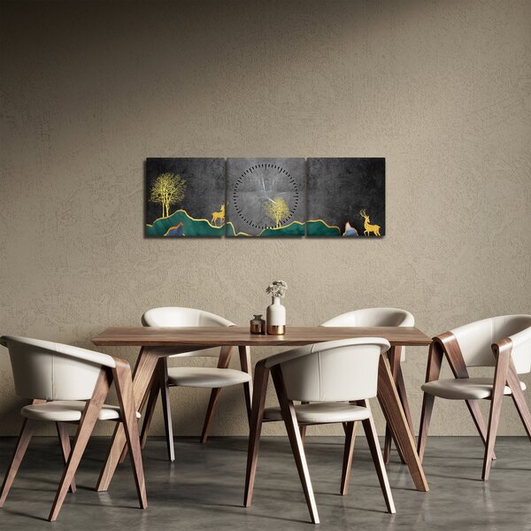 Kép - Hegyi táj (órával) (90x30 cm)