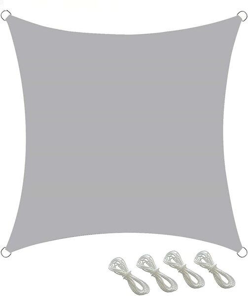 Pepita szögletes Napvitorla 3,6x3,6m 160g/m2 - szürke