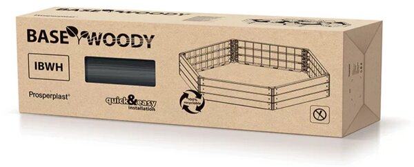 Magaságyás Prosperplast BASE WOODY antracit 148 cm