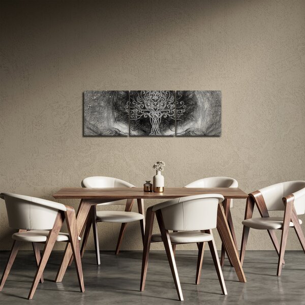Kép - Az élet fája (órával) (90x30 cm)