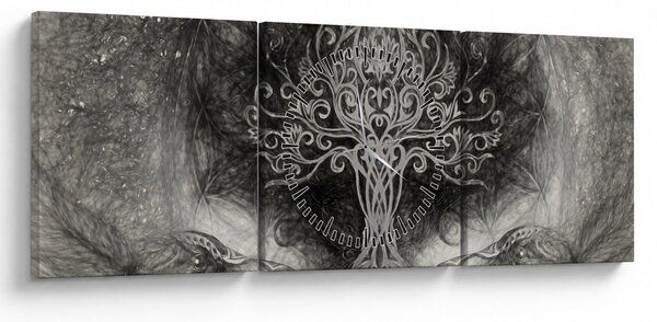 Kép - Az élet fája (órával) (90x30 cm)
