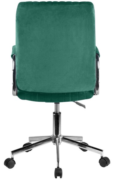 AKORD FD-24 Ergonomikus Irodai Szék Palackzöld Velúr