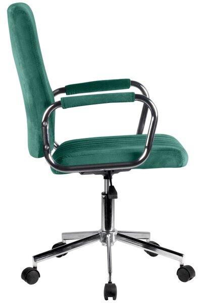 AKORD FD-24 Ergonomikus Irodai Szék Palackzöld Velúr
