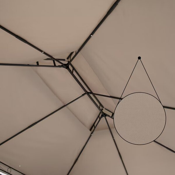 Deuba Topas kerti pavilon 4x3 m - taupe