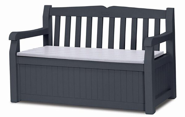 Keter Eden Garden Bench 265L kerti pad, szürke