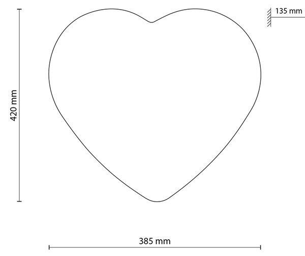 Heart dekoratív fali lámpa