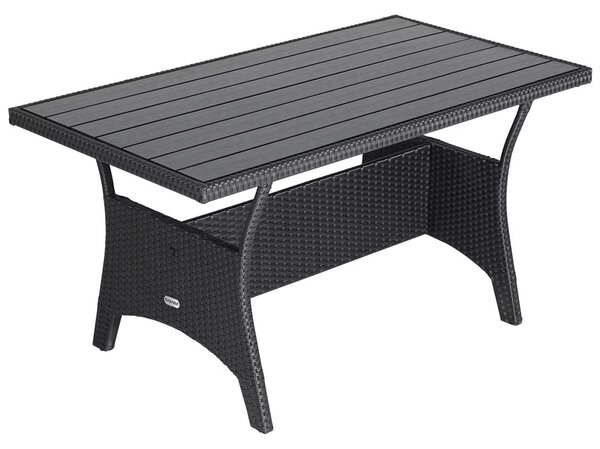 Deuba Rattan Sedan II. garnitúra - fekete/krémszínű párnák
