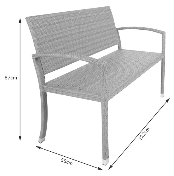 Deuba Kerti rattan pad - szürke