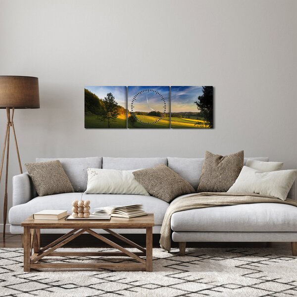 Kép - Hegyi rét (órával) (90x30 cm)