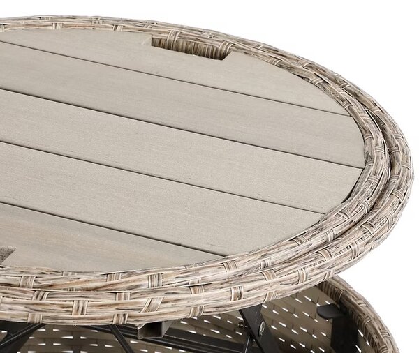 Deuba Rattan kerti ágy LAZY Ø185 cm - krém