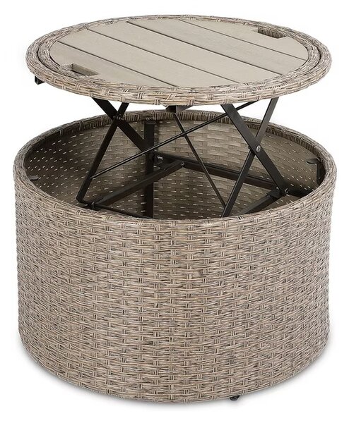 Deuba Rattan kerti ágy LAZY Ø185 cm - krém