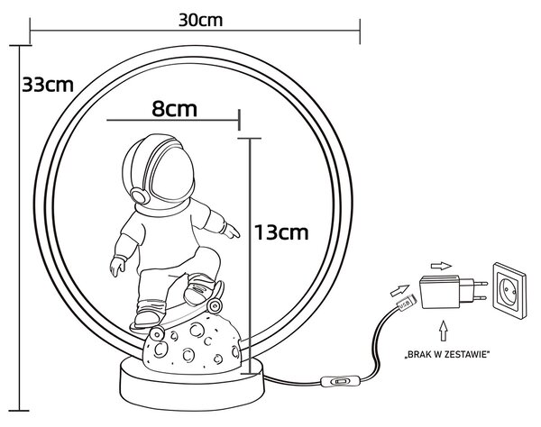 Astronauta dekoratív asztali lámpa