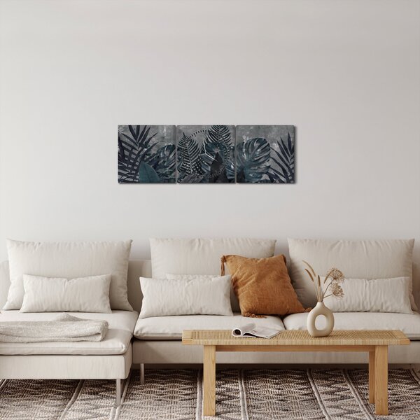 Kép - Pálmalevél (órával) (90x30 cm)