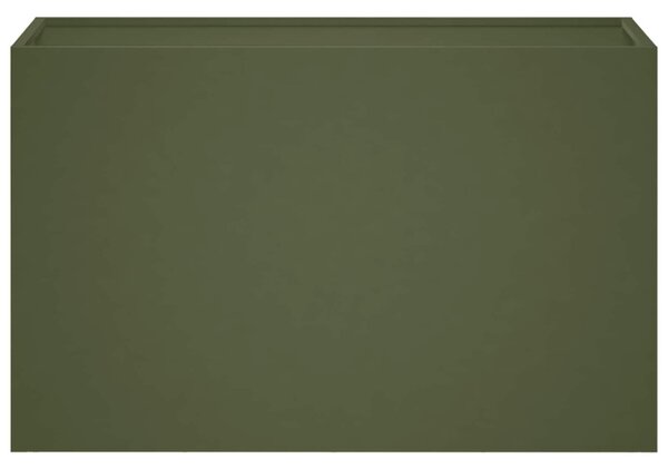 Kerti cserép Olajzöld 80 x 30 x 40 cm Hidegen hengerelt acél