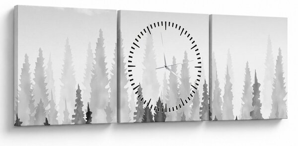 Kép - Erdei csúcsok (órával) (90x30 cm)