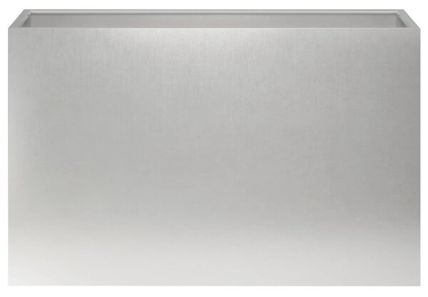 Kerti cserép 2 db Ezüst 80 x 30 x 40 cm Rozsdamentes Acél