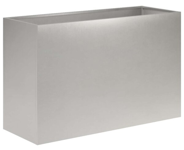 Kerti cserép 2 db Ezüst 80 x 30 x 40 cm Rozsdamentes Acél