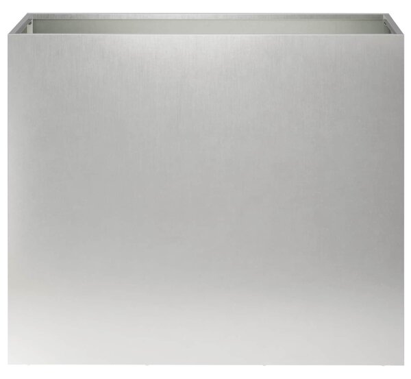 Kerti cserép 2 db Ezüst 60 x 30 x 40 cm Rozsdamentes Acél