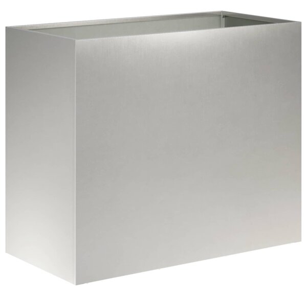 Kerti cserép 2 db Ezüst 60 x 30 x 40 cm Rozsdamentes Acél
