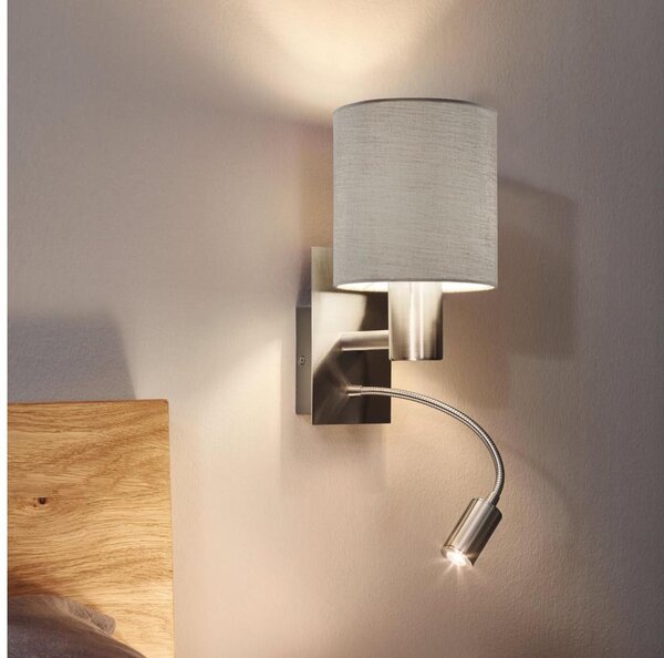 Eglo Eglo 96478 - LED Rugalmas lámpa PASTERI 1xE27/40W+LED/3,8W taupe EG96478