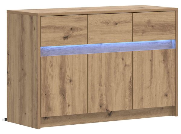 TV szekrény 91 x 34 x 61 cm Kézműves Tölgy Szerelt Fa