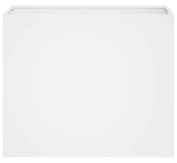 Kerti cserép 2 db Fehér 60 x 30 x 40 cm Hidegen hengerelt acél