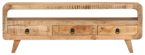 Tömör nyers mangófa TV-szekrény 117 x 30 x 41 cm