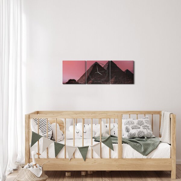 Kép - Piramisok giza, Egyiptom (órával) (90x30 cm)