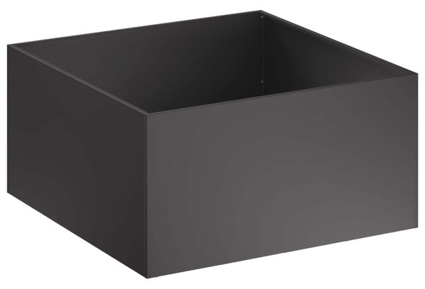 Kerti cserép 2 db Fekete 60 x 60 x 40 cm Hidegen hengerelt acél