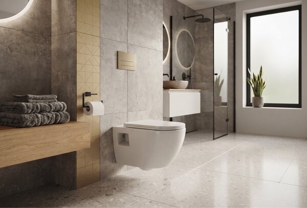 Erga Astrid, fali WC-csésze 510x360x360 mm, perem nélküli + lágyan záródó WC-ülőke, fehér, ERG-V03-ASTRID-RIM-WH