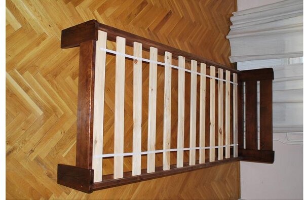 Komplett ágy, Relax, mogyoró színben, Bázis matraccal. 90X200-as
