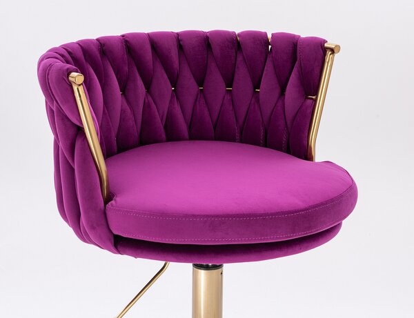 HR450CROSS Fukszia Modern Velúr Szék Arany lábbal