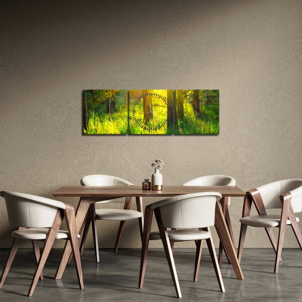 Kép - Az erdő tavaszi ébredése (órával) (90x30 cm)