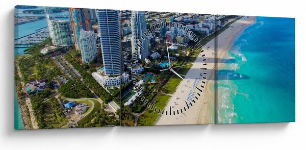 Kép - Miami, Florida (órával) (90x30 cm)