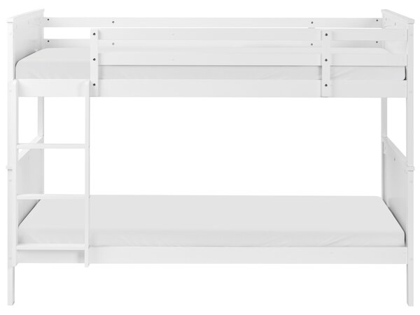 Emeletes ágy fiókokkal Fenyő ALBON 90 x 200 cm Fehér