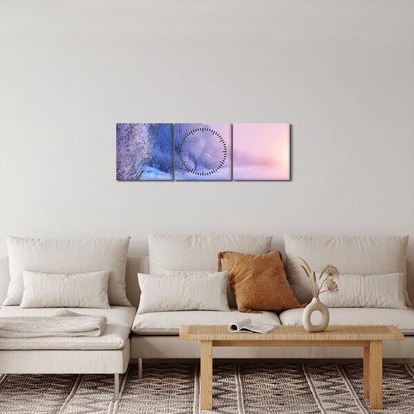 Kép - Befagyott folyó (órával) (90x30 cm)