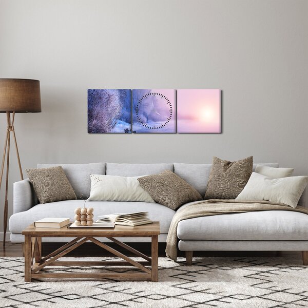 Kép - Befagyott folyó (órával) (90x30 cm)