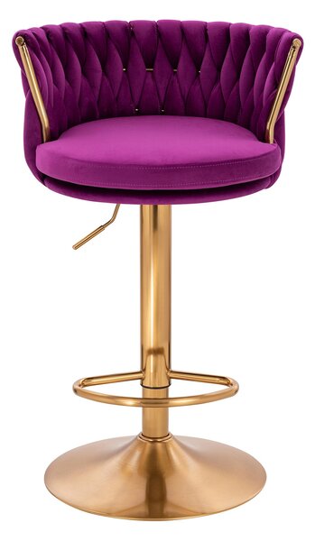 HR450W Fukszia Modern Velúr Szék Arany lábbal