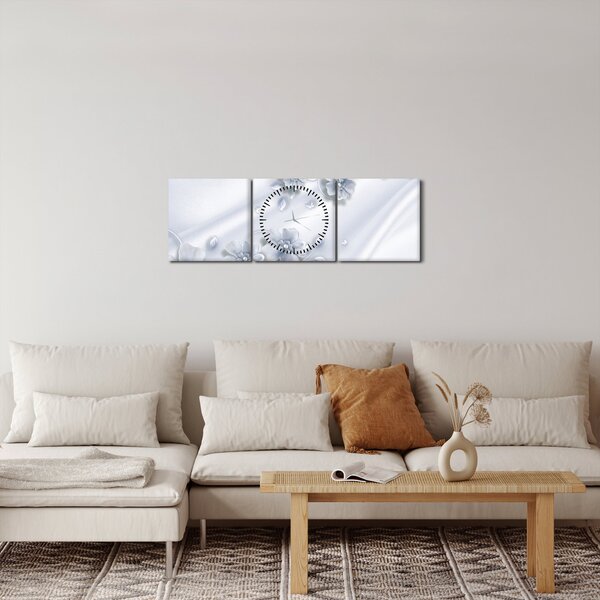Kép - Virágos dizájn (órával) (90x30 cm)