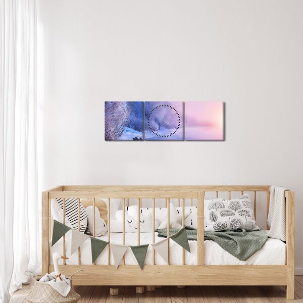 Kép - Befagyott folyó (órával) (90x30 cm)