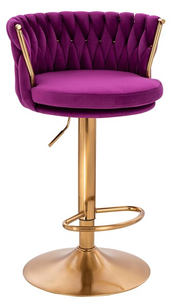 HR450W Fukszia Modern Velúr Szék Arany lábbal
