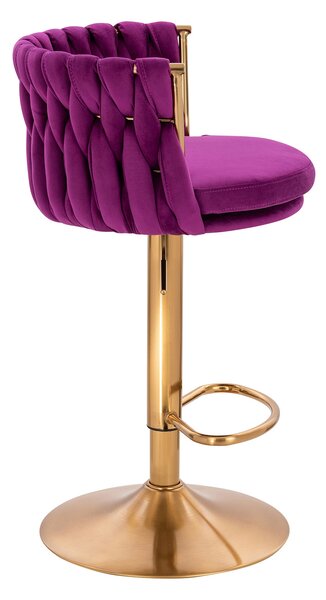 HR450W Fukszia Modern Velúr Szék Arany lábbal