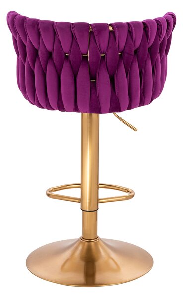 HR450W Fukszia Modern Velúr Szék Arany lábbal