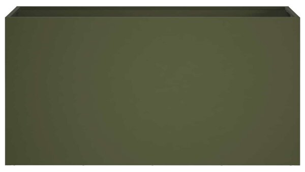 Kerti cserép 2 db Olajzöld 100 x 30 x 40 cm