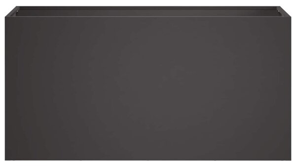 Kerti cserép Fekete 100 x 30 x 40 cm Hidegen hengerelt acél